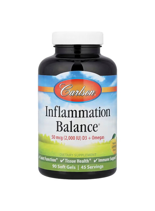 Inflammation Balance, Natural Lemon, 90 Soft Gels