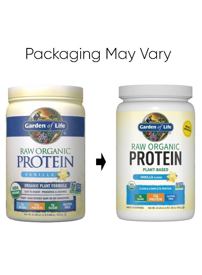 Raw Organic Protein Vanilla 1 Lb Packaging May Vary