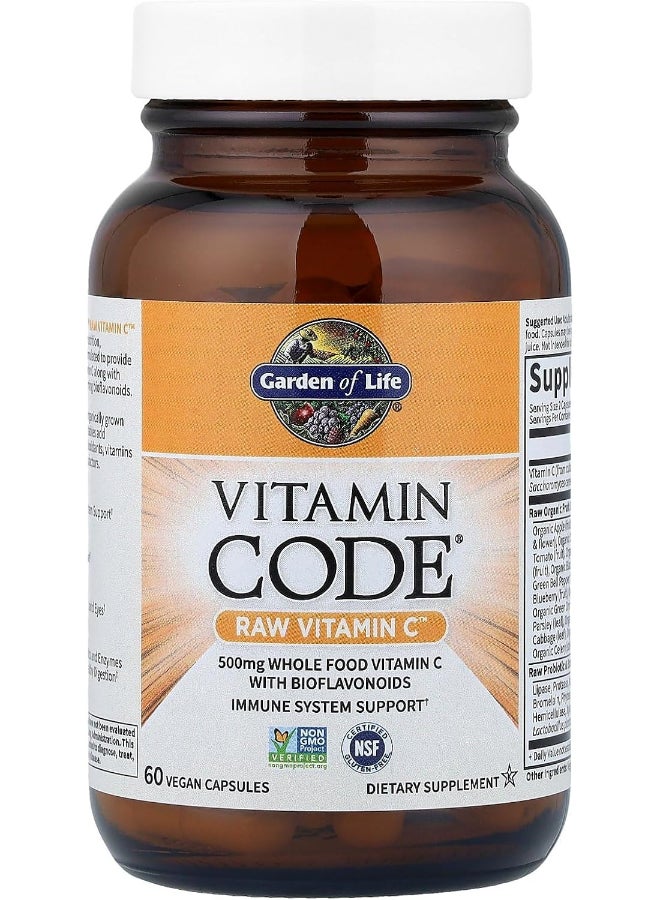 Garden of Life Vitamin Code Raw Vitamin C, 60 Vegan Capsules - Image 3