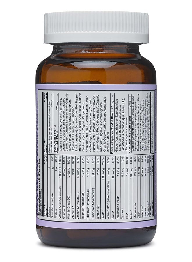 Garden of Life Vitamin Code Raw Prenatal Raw Whole Food Multivitamin Nutritional Support 90 Vegetarian Capsules  - Image 3