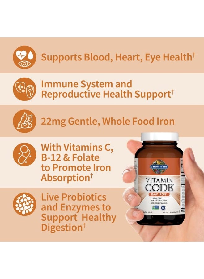 Garden of Life - Vitamin Code Raw Iron 30 Vegan Capsules Packaging May Vary - Image 1