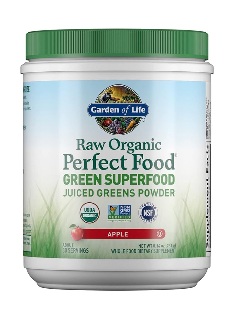 Garden of Life - Garden Of Life Raw Organic Perfect Food Green Superfood Juiced Greens Powder Apple Whole Food Dietary Supplement 30 Servings (Packaging May Vary) 231G - Image 1