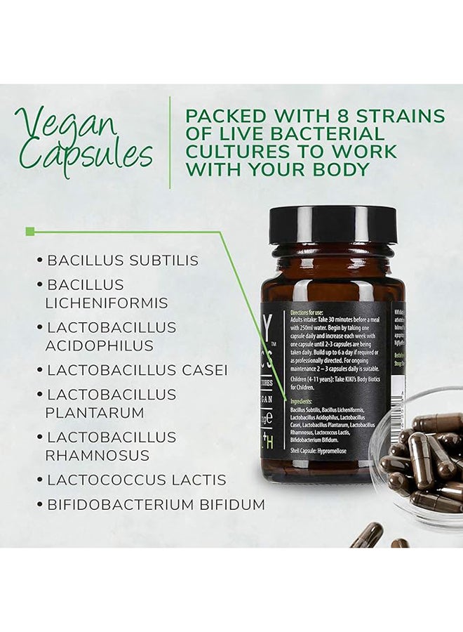 Body Biotics Sbo Bacterial Cultures Vegan Food Supplement 30 Vegetarian Capsules 400Mg