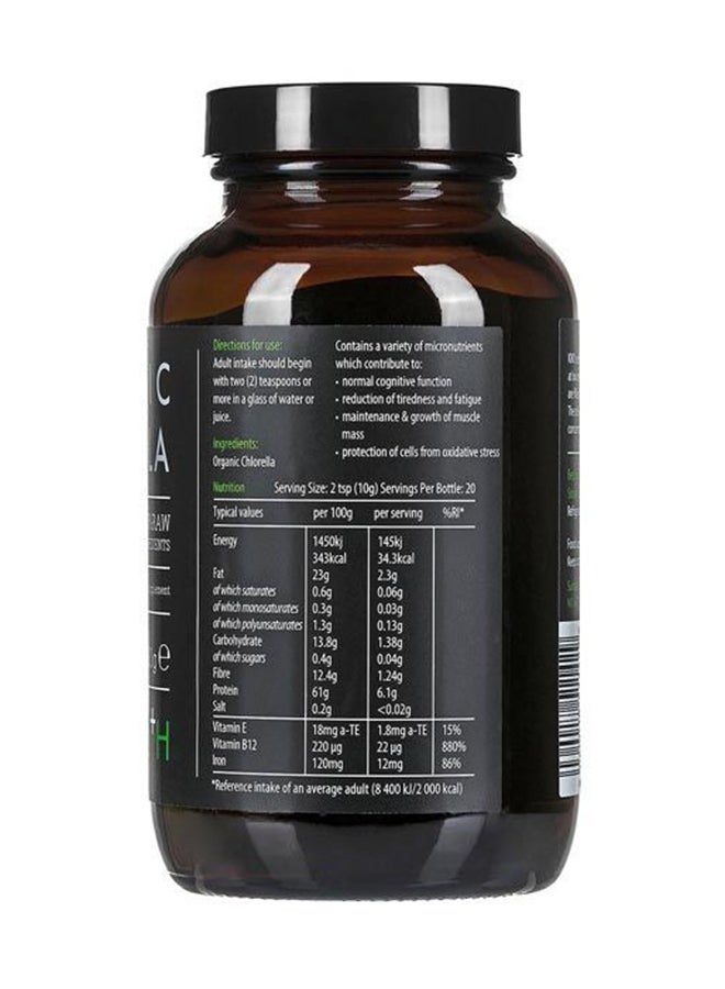 KIKI Health Organic Chlorella Powder High In Iron Vitamin B12 Rich In Protein And Fiber Source Of Vitamin E 200G - Image 2