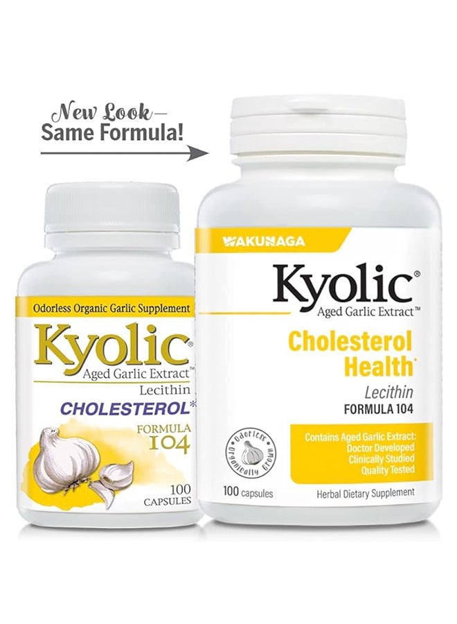 Cholesterol Health Herbal Dietary Supplement Aged Garlic Extract Infused With Lecithin Formula 104 100 Capsules