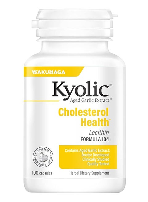 Cholesterol Health Herbal Dietary Supplement Aged Garlic Extract Infused With Lecithin Formula 104 100 Capsules
