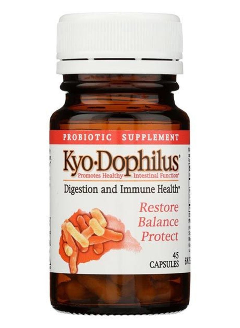 kyolic Dophilus Restore Balance Protect Probiotic Supplement Promotes Healthy Intestinal Function For Digestion And Immune Health 45 Capsules - Image 1
