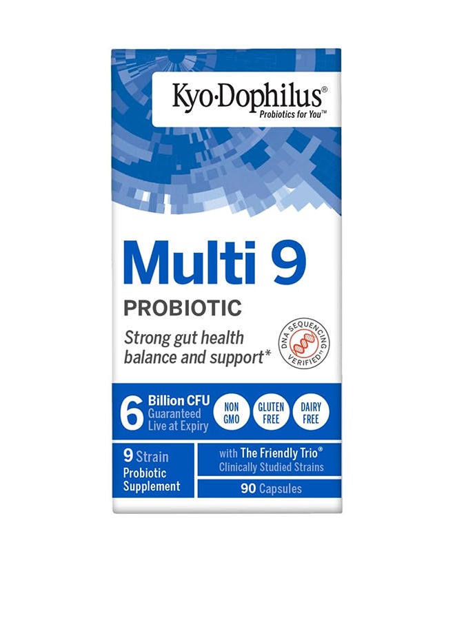 kyolic Kyo-Dophilus Multi 9 Probiotic - Multi-Strain Probiotic Blend for Digestive Function, Healthy Gut Flora & Microbiome Support - 6 Billion CFU - Gluten-Free - 90 Capsules - Image 3