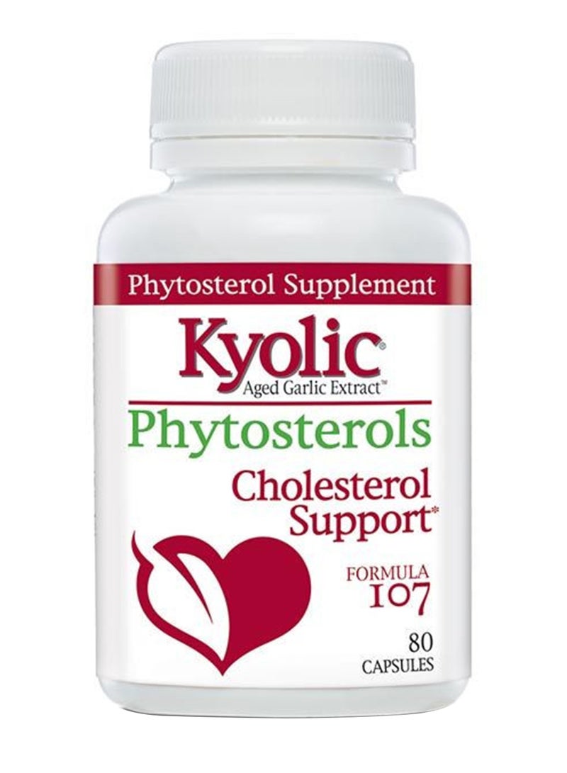 kyolic Phytosterols Cholesterol Support Phytosterol Supplement Aged Garlic Extract Odorless Formula 107 80 Capsules - Image 1