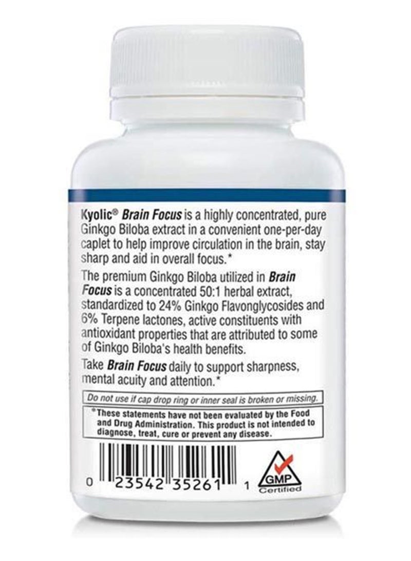 kyolic - Brain Focus Brain Support Supplement For Sharpness, Mental Acuity And Attention 60 Vegetarian Capsules - Image 1
