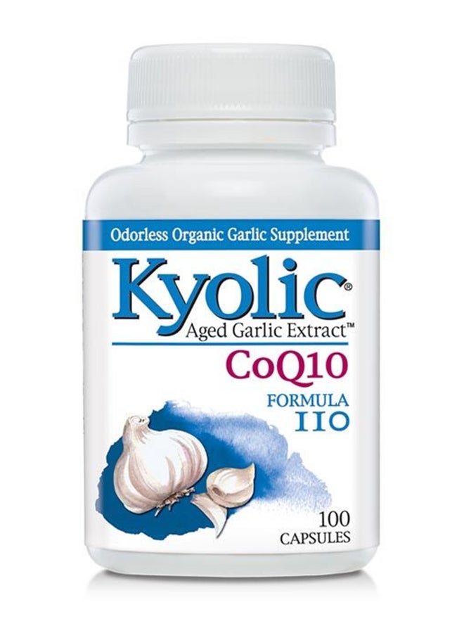 Aged Garlic Extract Coq10 Formula 110 Odorless Organic Garlic Supplement 100 Capsules