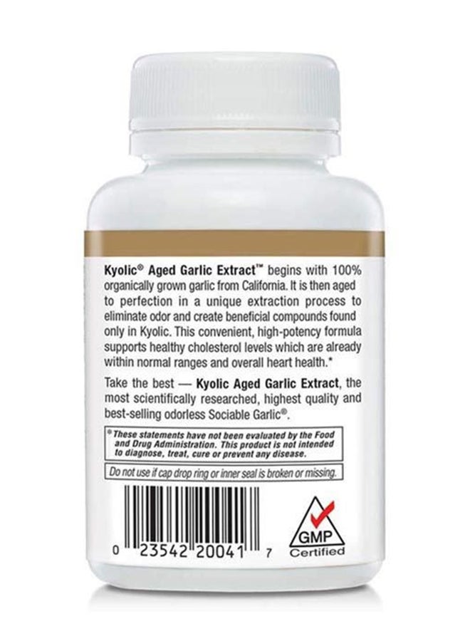 kyolic Extra Strength Reserve Cardiovascular  Odorless Organic Garlic Supplement Aged Garlic Extract 60 Capsules - Image 3