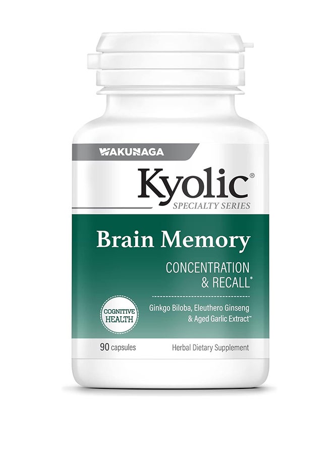 Kyolic Specialty Series Brain Memory, for Concentration & Recall, 90 Capsules