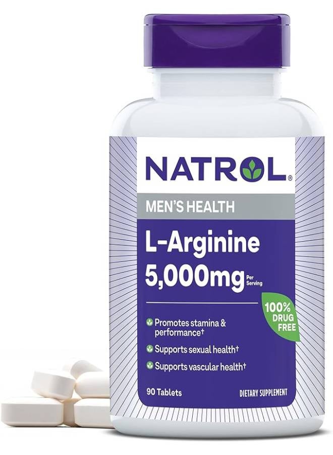 NATROL - L-Arginine Extra Strength Dietary Supplement - 90 Tablets - Image 1