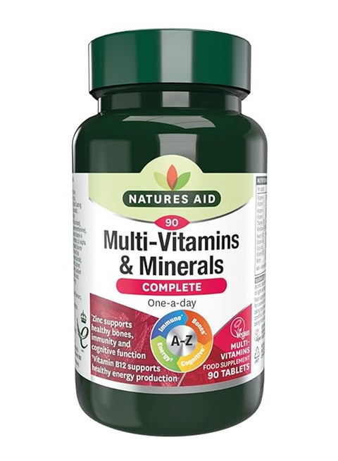 Multi Vitamins And Minerals Complete Zinc Supports Vitamin B12 1 In A Day 90 Tablets