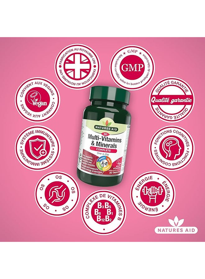 Natures Aid - Multi Vitamins And Minerals Complete Zinc Supports Vitamin B12 1 In A Day 90 Tablets - Image 1