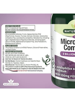 Natures Aid Microbiotic Complex 2 Billion Bacteria L.Acidophilus And B.Bifidum With 100 Mg 60 Capsules  - Image 5