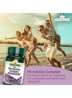 Natures Aid Microbiotic Complex 2 Billion Bacteria L.Acidophilus And B.Bifidum With 100 Mg 60 Capsules  - Image 2