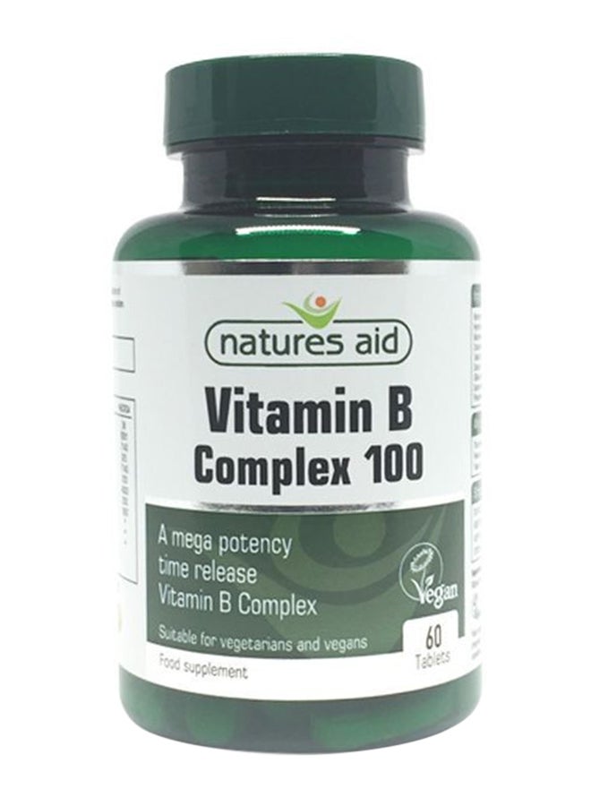 Vitamin B Complex 100 Food Supplement A Mega Potency Time Release 60 Tablets - pnsku/N15015071A/45/_/1719579008/8c4bd4e8-e3f9-467f-a476-7ed72f9fea02