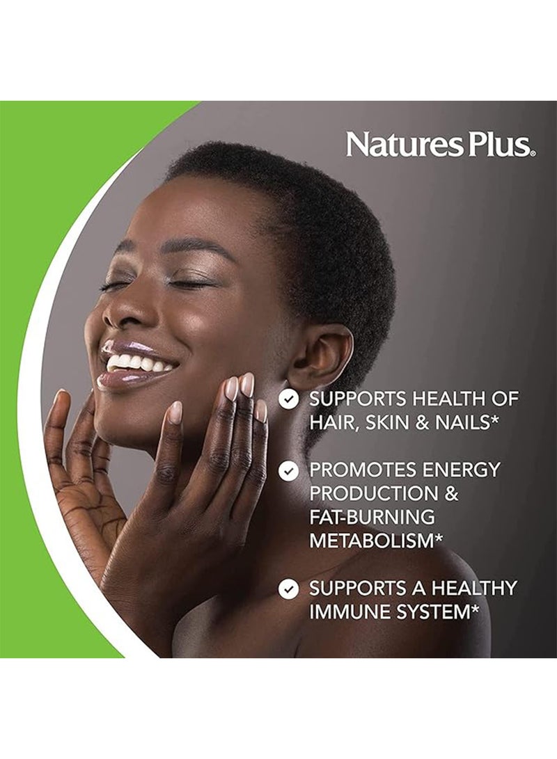 Natures Plus Sustained Release Biotin 10000Mg For Hair And Skin Support Beauty Support 90 Tablets - Image 4