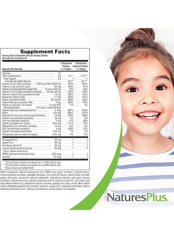 Nature's Plus Mag Kids Animal Parade Chewable  Supplement Assorted Cherry Grape And Orange Flavors Sugar Free 180 Animal Shaped Tablets - Image 5