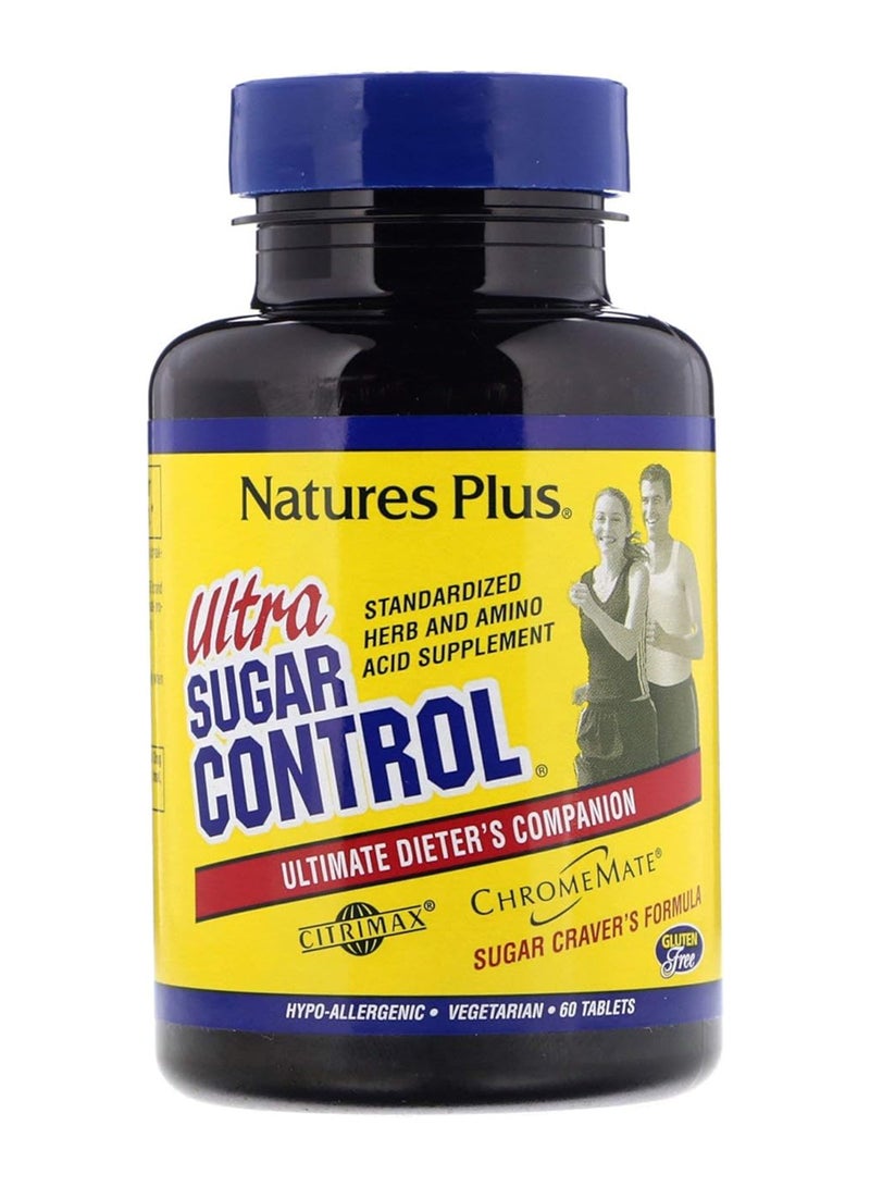 Natures Plus Ultra Sugar Control Ultimate Dieter'S Companion Standardized Herb And Amino Acid Supplement Sugar Craver'S Formula Hypo Allergenic Vegetarian 60 Tablets - Image 2