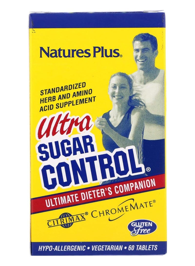 Natures Plus Ultra Sugar Control Ultimate Dieter'S Companion Standardized Herb And Amino Acid Supplement Sugar Craver'S Formula Hypo Allergenic Vegetarian 60 Tablets - Image 1