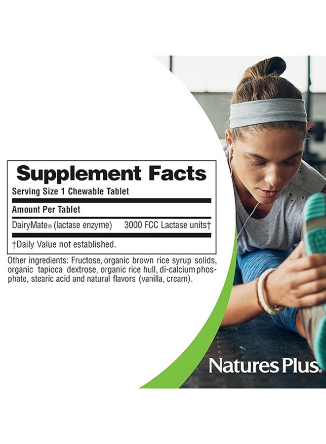 Nature's Plus Say Yes To Dairy Digestive Aid For Dairy Food Natural Lactase Enzyme Supplement Gluten Free 50 Chewable Tablets - Image 5