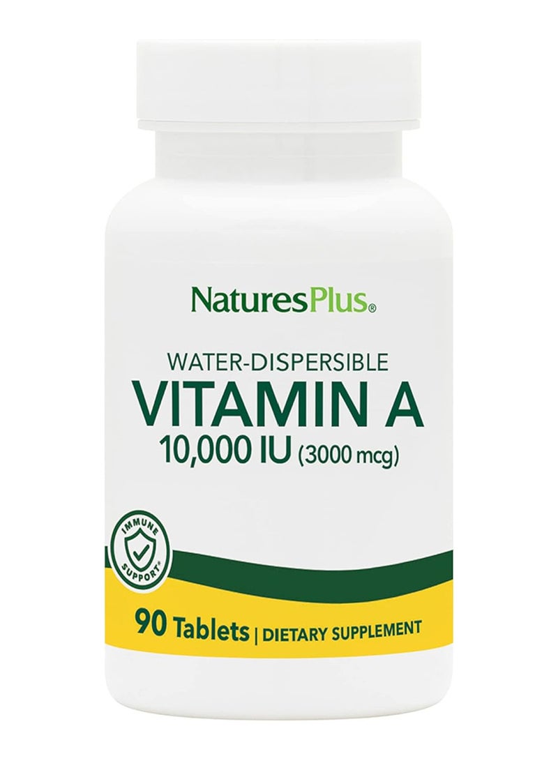 Natures Plus Water-Dispersible Vitamin A 10000 Iu Dietary Supplement Immune Support 90 Tablets - Image 1