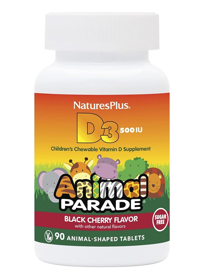 Animal Parade D3 500 Iu Children'S Chewable Vitamin D Supplement Black Cherry Flavor 90 Animal Shaped Tablets - pnsku/N15015134A/45/_/1720095257/2a8734be-db9d-41e5-b776-703779e93f44