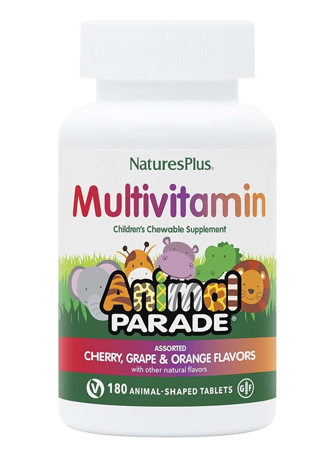 Animal Parade Multivitamin Children'S Chewable Supplement  Cherry Grape And Orange Flavor 180 Animal Shaped Tablets - pnsku/N15015136A/45/_/1720095273/58bde145-eb4f-49ac-940c-f262d6bb91fa