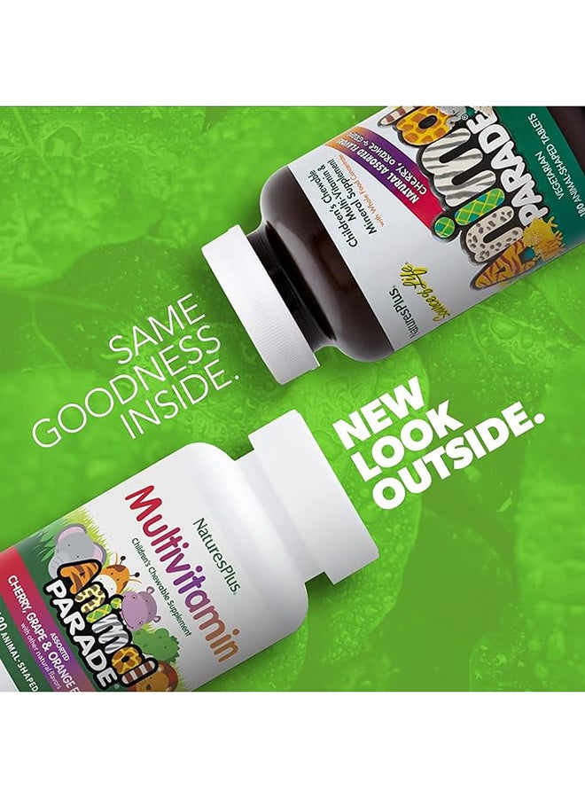 Animal Parade Multivitamin Children'S Chewable Supplement  Cherry Grape And Orange Flavor 180 Animal Shaped Tablets - pnsku/N15015136A/45/_/1720095276/eb23acfb-28b3-4cd6-b925-ed6ed2571f6b