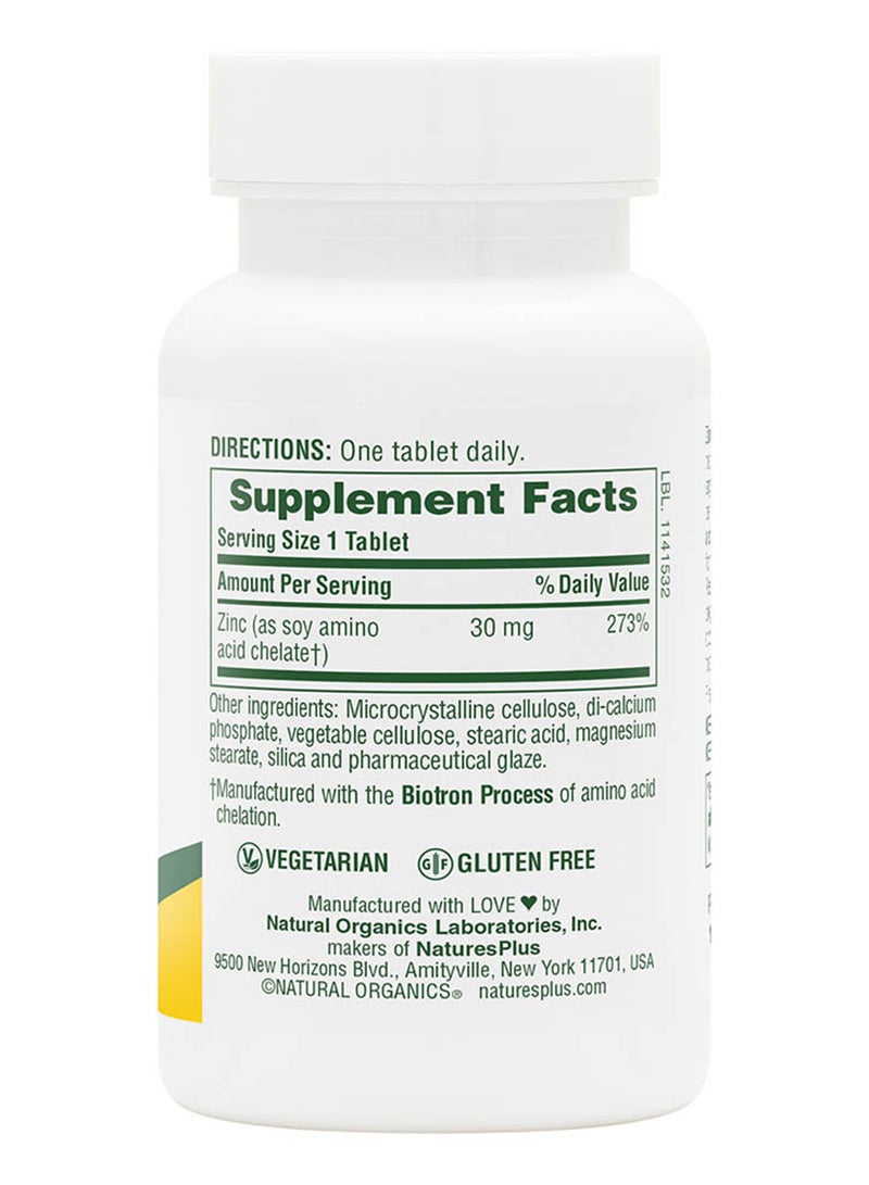 ناتشرز بلاس مكمل غذائي زنك 30 ملغ 90 قرص - Image 2