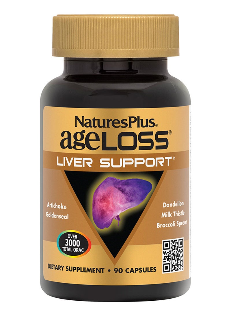 Natures Plus Age Loss Liver Support Dietary Supplement Artichoke Goldenseal Enriched With Dandelion, Milk Thistle And Broccoli Sprout 90 Capsules - Image 1