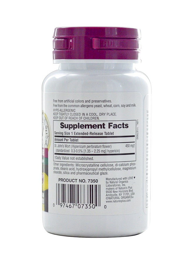 Natures Plus - Herbal Actives St. John's Wort 60 Vegetarian Tablets - Image 1