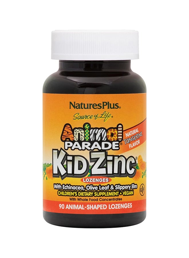 Natures Plus Source Of Life Kid Zinc Lozenges Animal Parade Natural Tangerine Flavor 90 Animal-Shaped Lozenges - Image 1