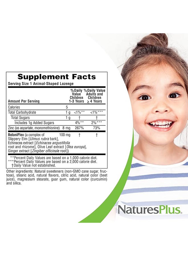 Natures Plus Source Of Life Kid Zinc Lozenges Animal Parade Natural Tangerine Flavor 90 Animal-Shaped Lozenges - Image 4
