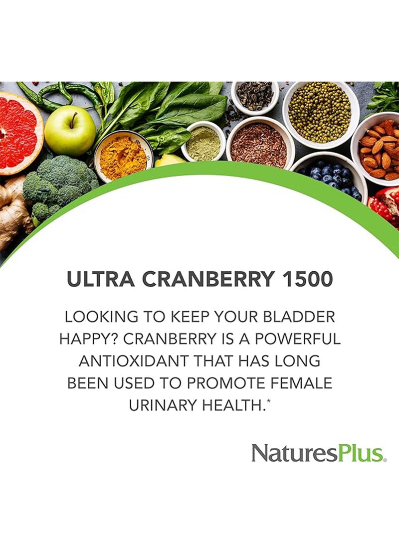 Natures Plus Herbal Actives Ultra Cranberry 1500 Extended Release Standardized Botanical Supplement 30 Vegetarian Tablets - Image 4