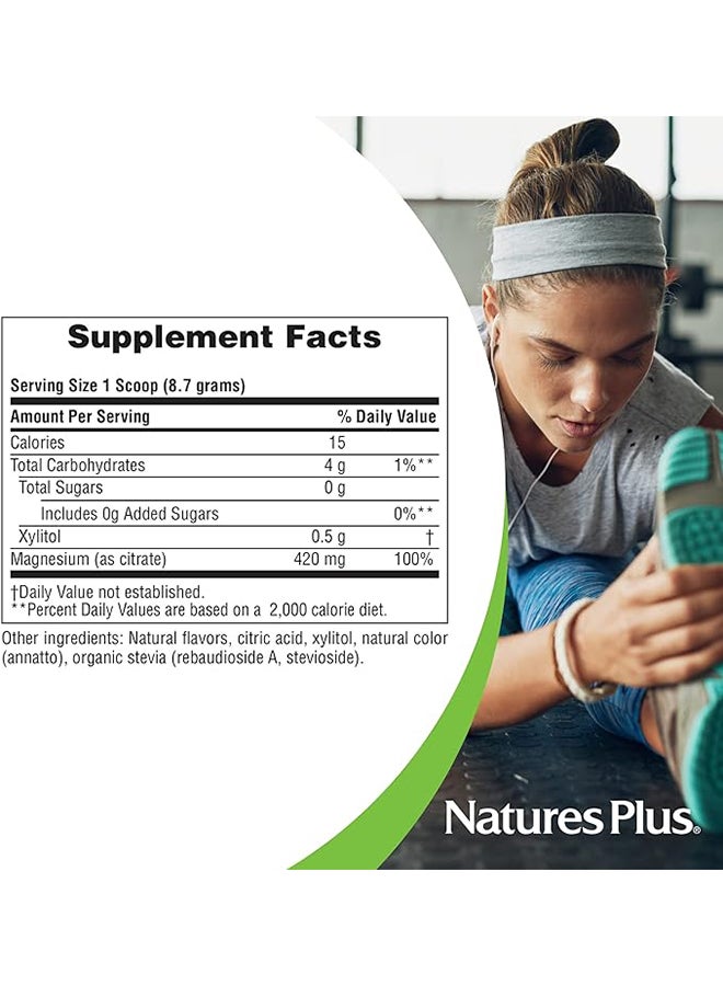 Nature's Plus Kalmassure Magnesium Powder Dietary Supplement Refreshing Orange 420 Mg Magnesium As Citrate 522 G - Image 4