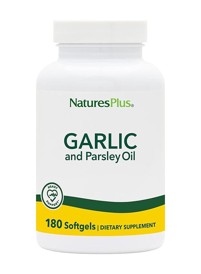Natures Plus Garlic And Parsley Oil Heart Support 180 Softgels - Image 1