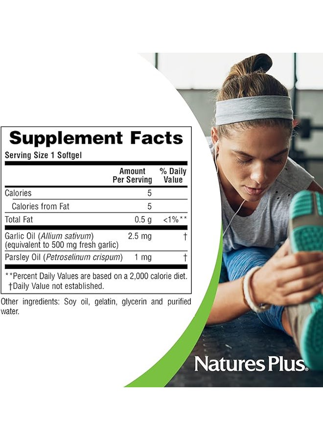 Natures Plus Garlic And Parsley Oil Heart Support 180 Softgels - Image 2