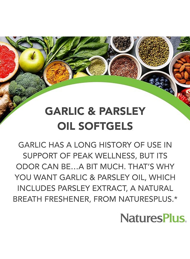 Natures Plus Garlic And Parsley Oil Heart Support 180 Softgels - Image 5