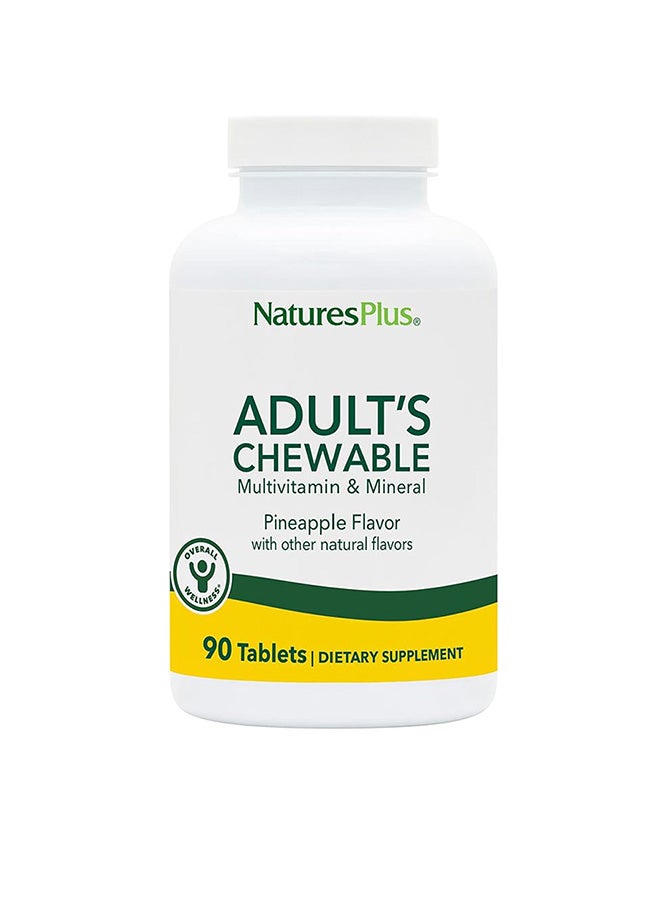 Multi-Vitamin And Mineral Dietary Supplement Pineapple Flavor 90 Tablets