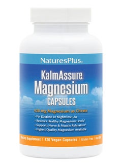 Kalmassure Magnesium Capsules Dietary Supplement 420Mg Magnesium As Citrate 90 Vegan Capsules
