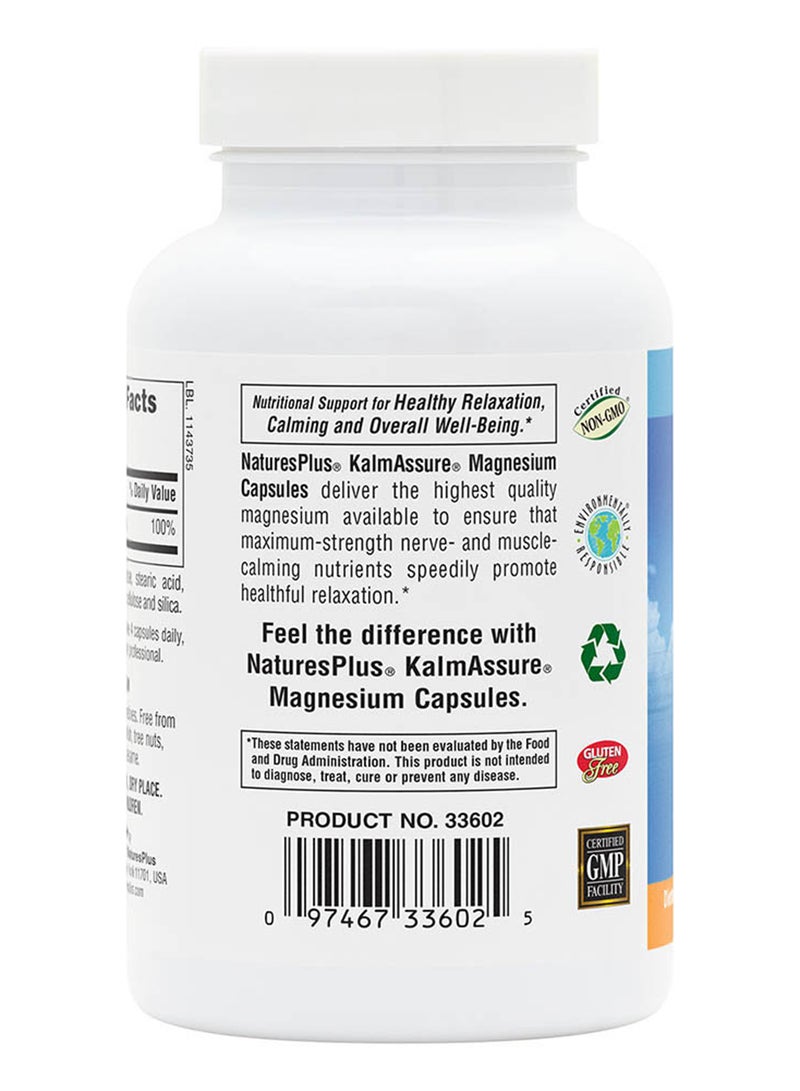 Natures Plus - Kalmassure Magnesium Capsules Dietary Supplement 420Mg Magnesium As Citrate 90 Vegan Capsules - Image 1
