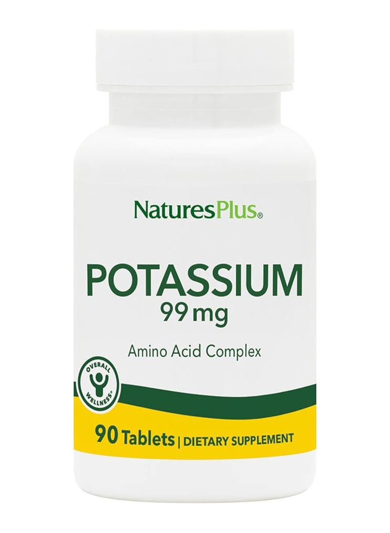 Natures Plus Potassium 99 Mg Dietary Supplement Amino Acid Complex Overall Wellness 90 Tablets - Image 1