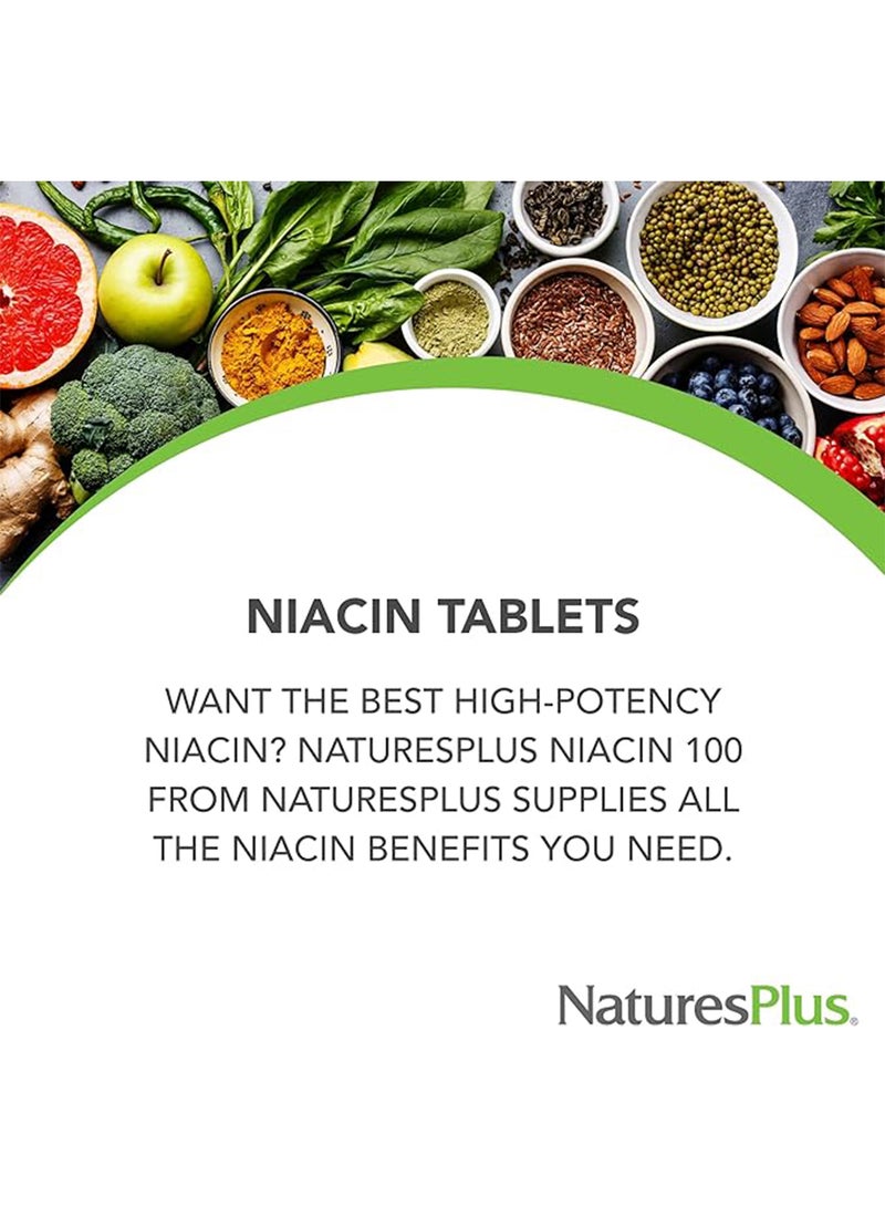 Natures Plus Niacin 100Mg Dietary Supplement Heart Support 90 Tablets - Image 4