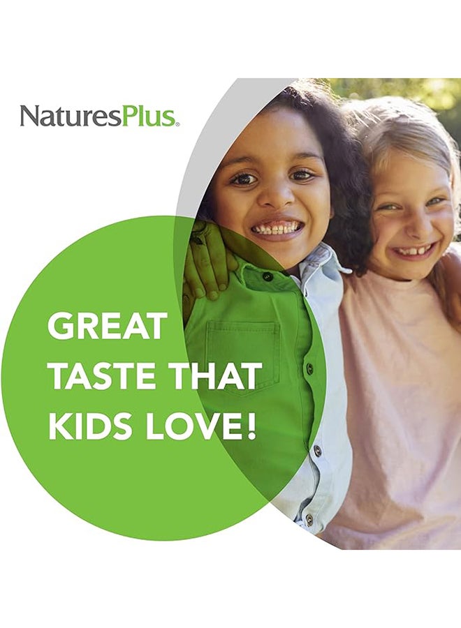 Natures Plus Kids Greenz Animal Parade Green Food Supplement Tropical Fruit Flavor  90 Animal Shaped Tablets - Image 5