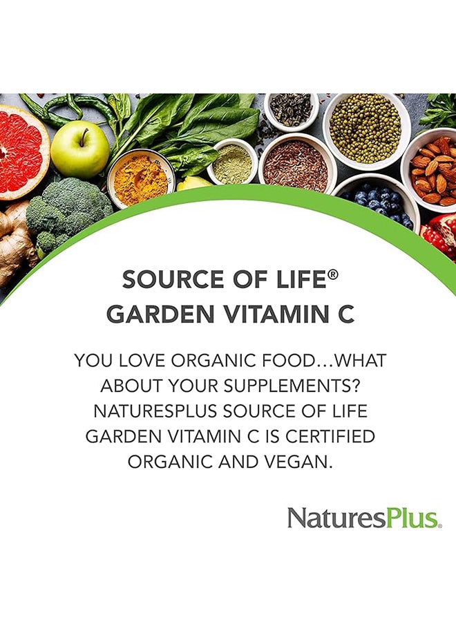 Natures Plus Source Of Life Garden Vitamin C Whole Food Grown Food Supplement 60 Vegan Capsules - Image 5