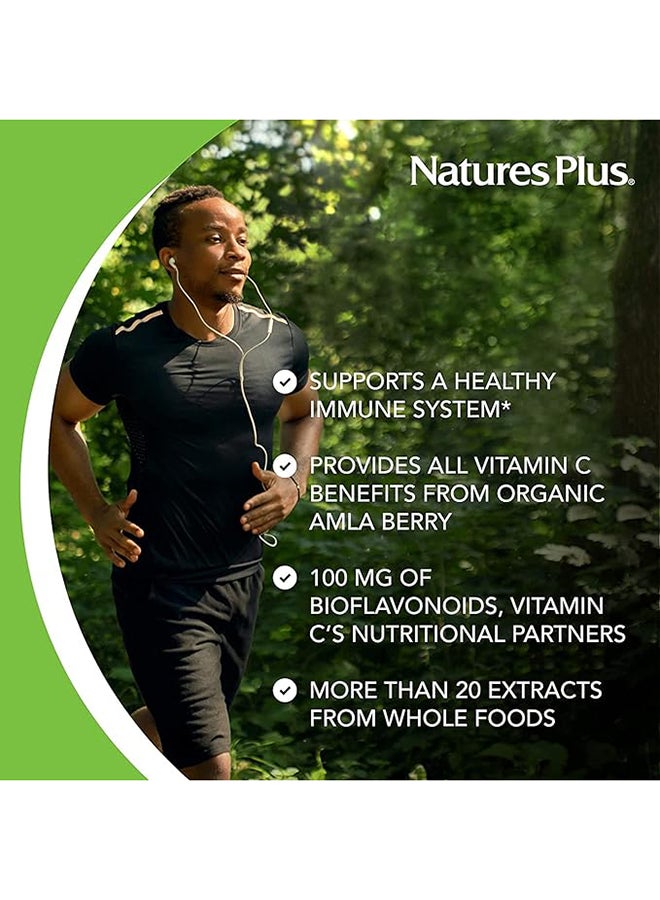 Natures Plus Source Of Life Garden Vitamin C Whole Food Grown Food Supplement 60 Vegan Capsules - Image 3